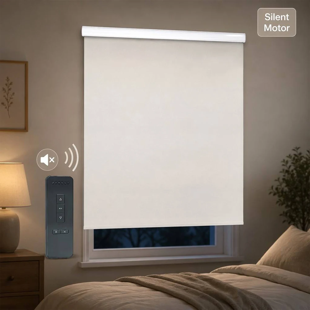 Cordless CustomBlackout Roller Shades PVC Solar Screen Exterior Sun Blinds with Crank Handle Child Safe UV Protection