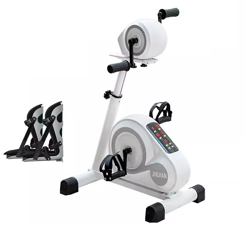 Home Electric Automatic Mode Disabled Elderly Exerciser Equipment Rehabilitation Hand And Foot Pedal Exerciser With Foot Splints