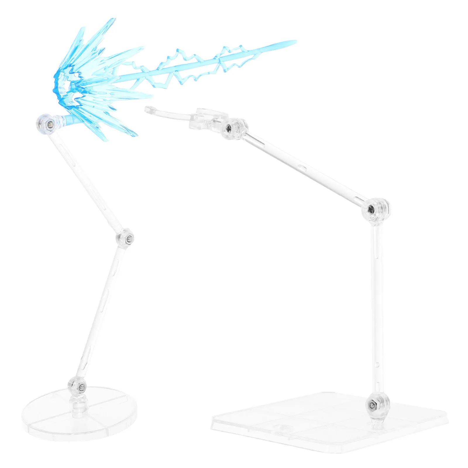 1Set Realistic Energy Effect Action Figure Display Stand Clear Acrylic Base with Ornament Enhances Visual Impact for Pop Culture