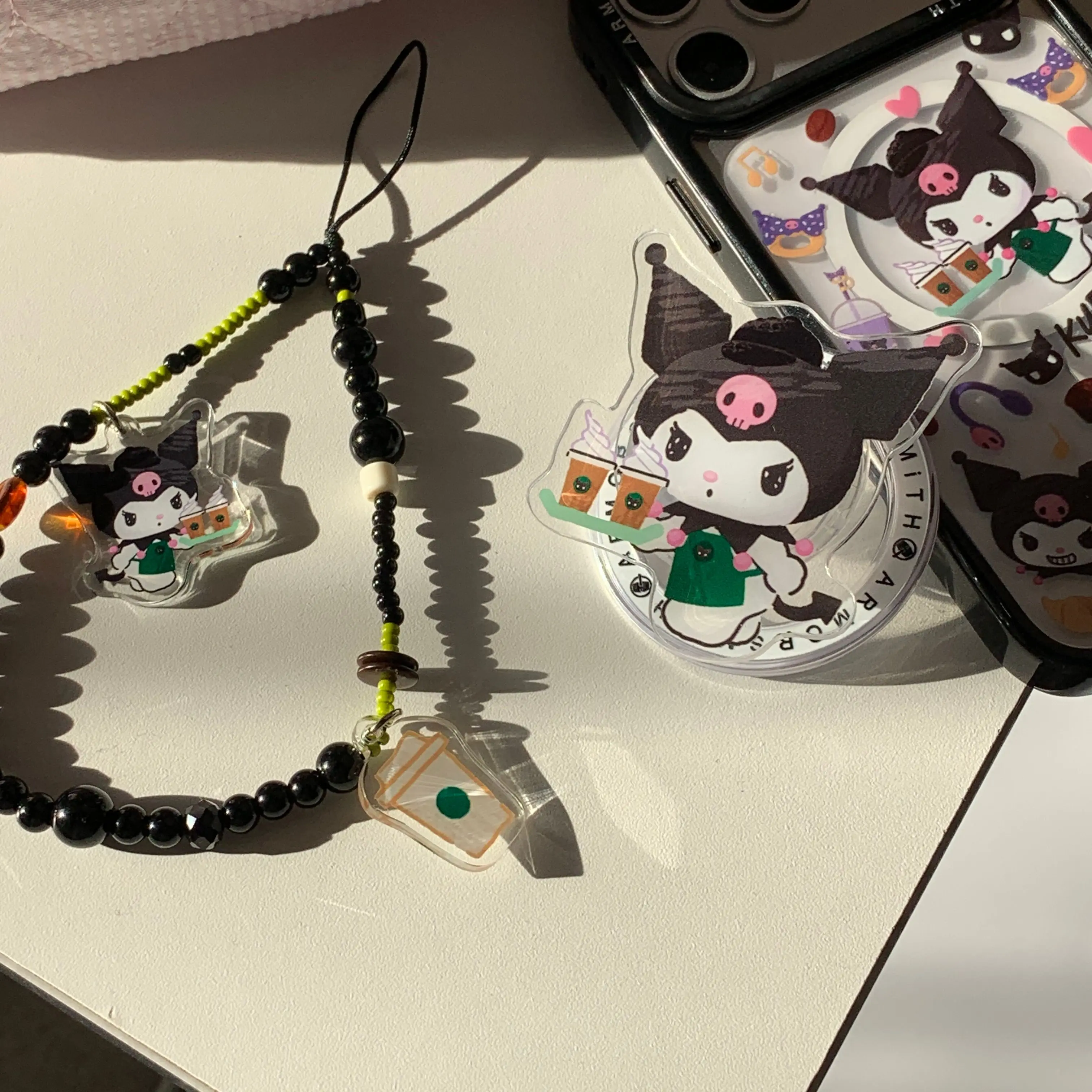 

Barista With Kuromi Magnetic Phone Stand For Samsung/IPhone/Magnetic Mobile Phone Case Pocket-Friendly Portability Girls Gifts