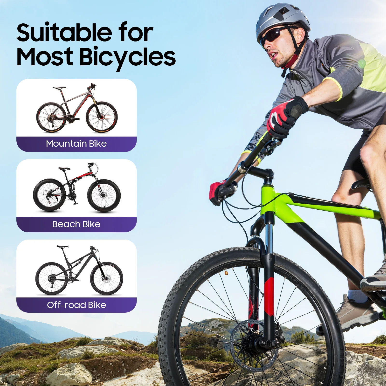 

Complete Black Bicycle Electronic Conversion Kit - Full Accessories(Charger/Controller)&Removable Design For Easy Cleaning