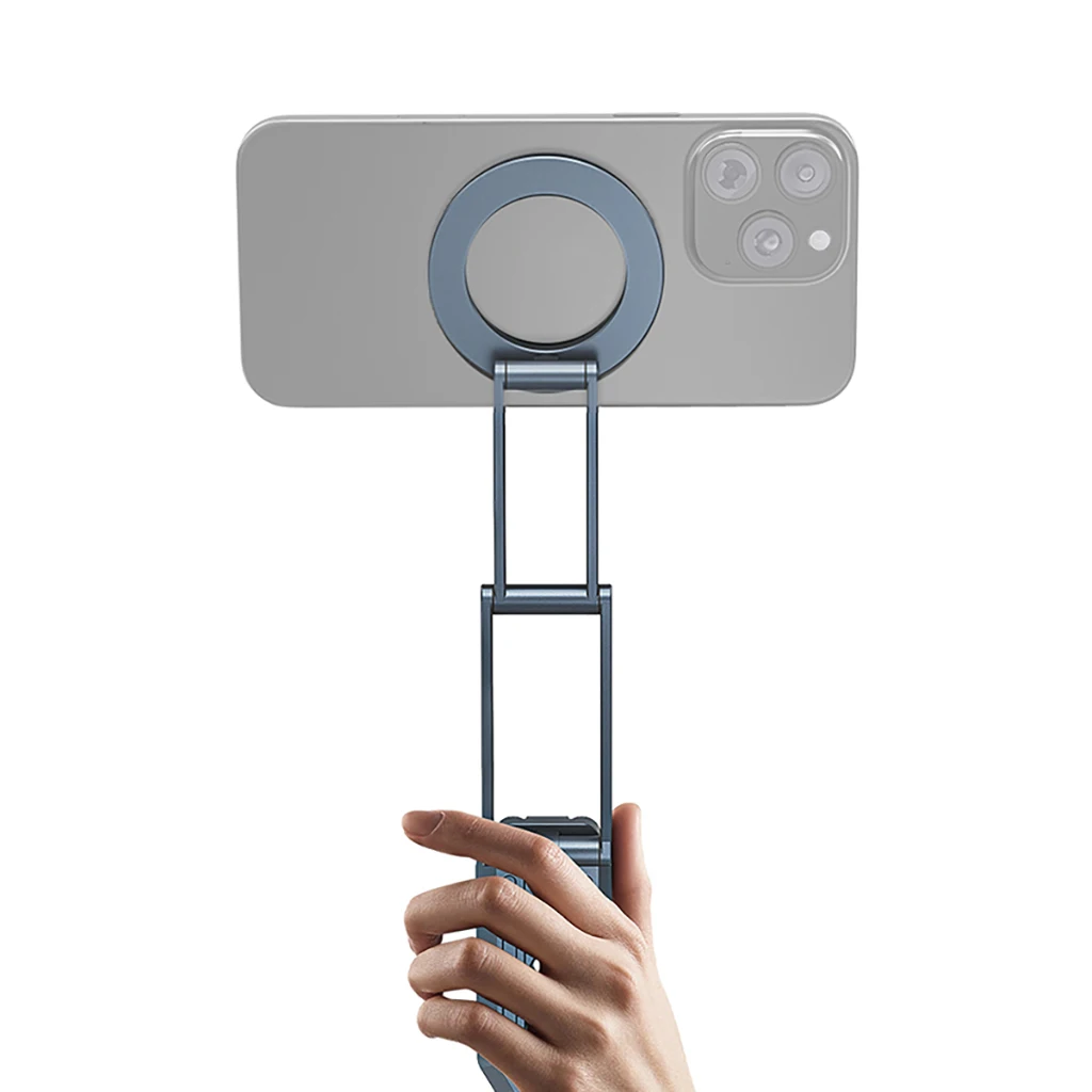 

Universal Horizontal Vertical Rotation Quick Release Mount for MagSafe Desktop Stand Magnetic Foldable Phone Video Sefile Holder