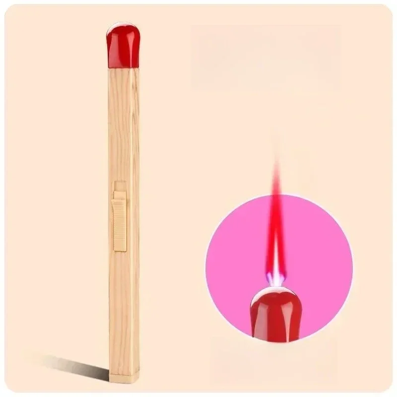 Super Long Matchstick Lighter Butane Torch Inflatable Lighter Household Aromatherapy Kitchen Gadgets Daily（No Gas）