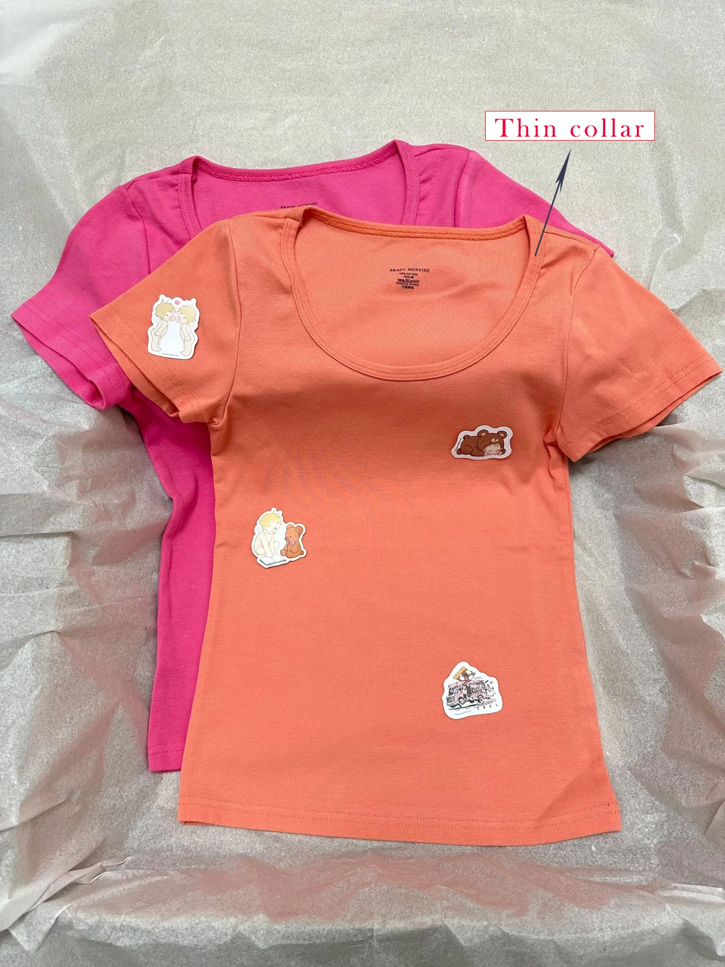 New Orange Slim T-shirts Woman Summer O-neck Short Sleeve Cotton Tee Tops Female Casual Simple Solid All-match Basic Tshirts