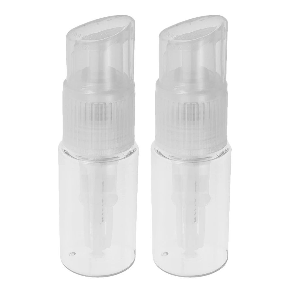 

2pcs Dry Spray Bottles Mini Portable Containers Travel Home Use Refillable Empty Powder Spray Versatile