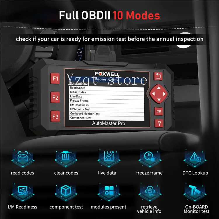 

FOXWELL NT604 Elite OBD2 Automotive Diagnostic Tool Engine ABS SRS Transmission Diagnosis