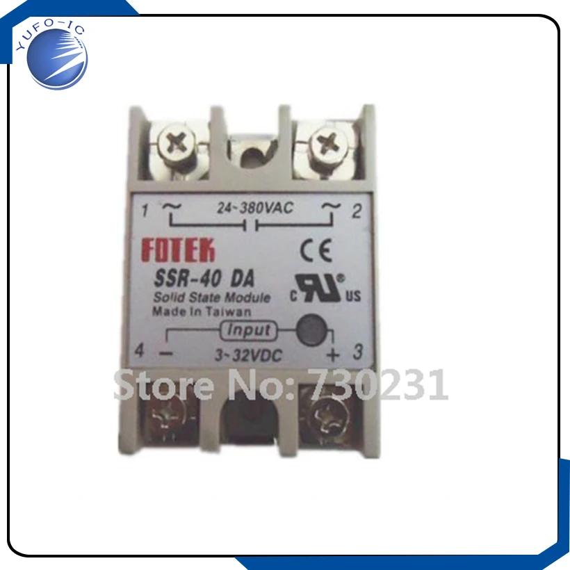Free Shipping 1Pcs  Solid State Relay SSR-40DA 40A 3-32VDC DC-AC new good quality