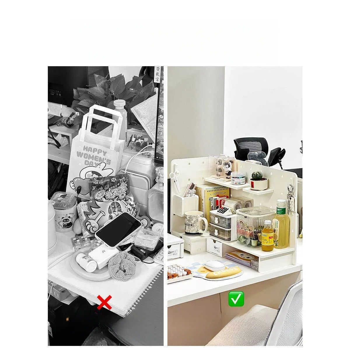 Corner Desk Organizer Cup Holder Partition Half Enclosed Workstation Storage Rack Office Desktop Barrier Cup Storage Shelf