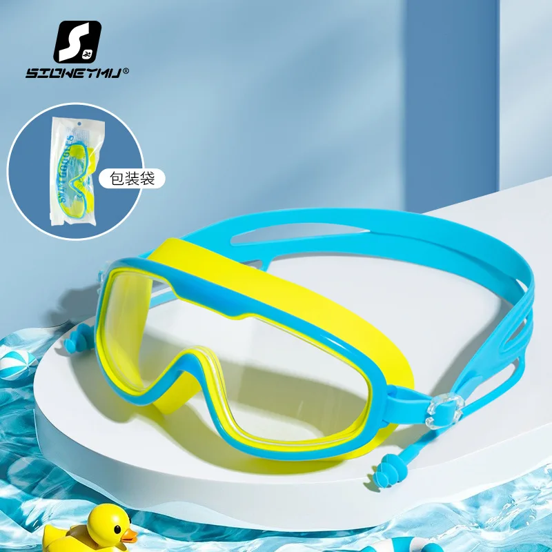 Anti Fog Swimming Goggles Large Frame Soft Silicone Waterproof No Leak Swim Glasses For Adults Men Women Pool Diving Water Sport