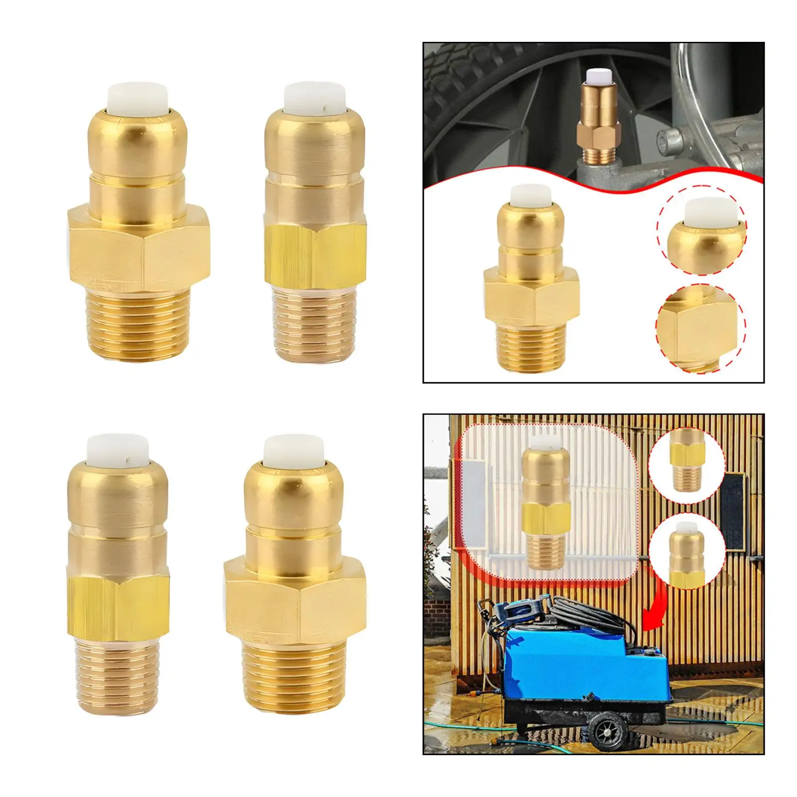 

Pressure Washer Thermal Release Valve Prevent Overheating Automatic Brass