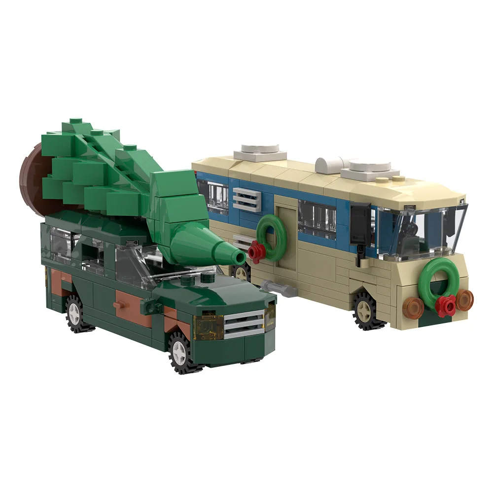 Gobricks MOC historia de Navidad el pequeño modelo de bloques de construcción RV temático de Navidad ladrillos RV diy juguete ensamblado regalo de Navidad