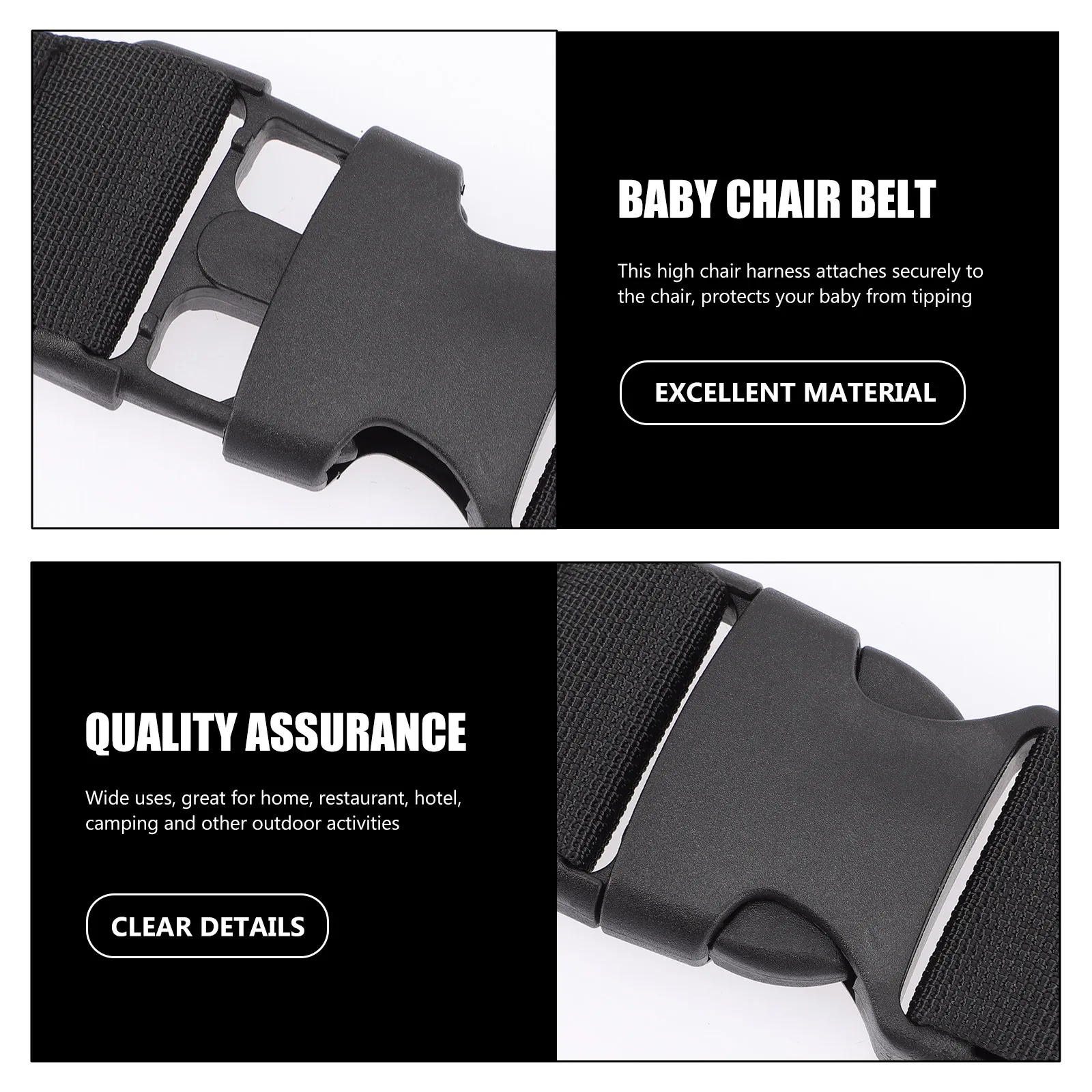 

Комплект из 3 регулируемых ремней безопасности для детского стульчика, портативный ремень для коляски, незаменимые аксессуары для путешествий с малышом на самолете