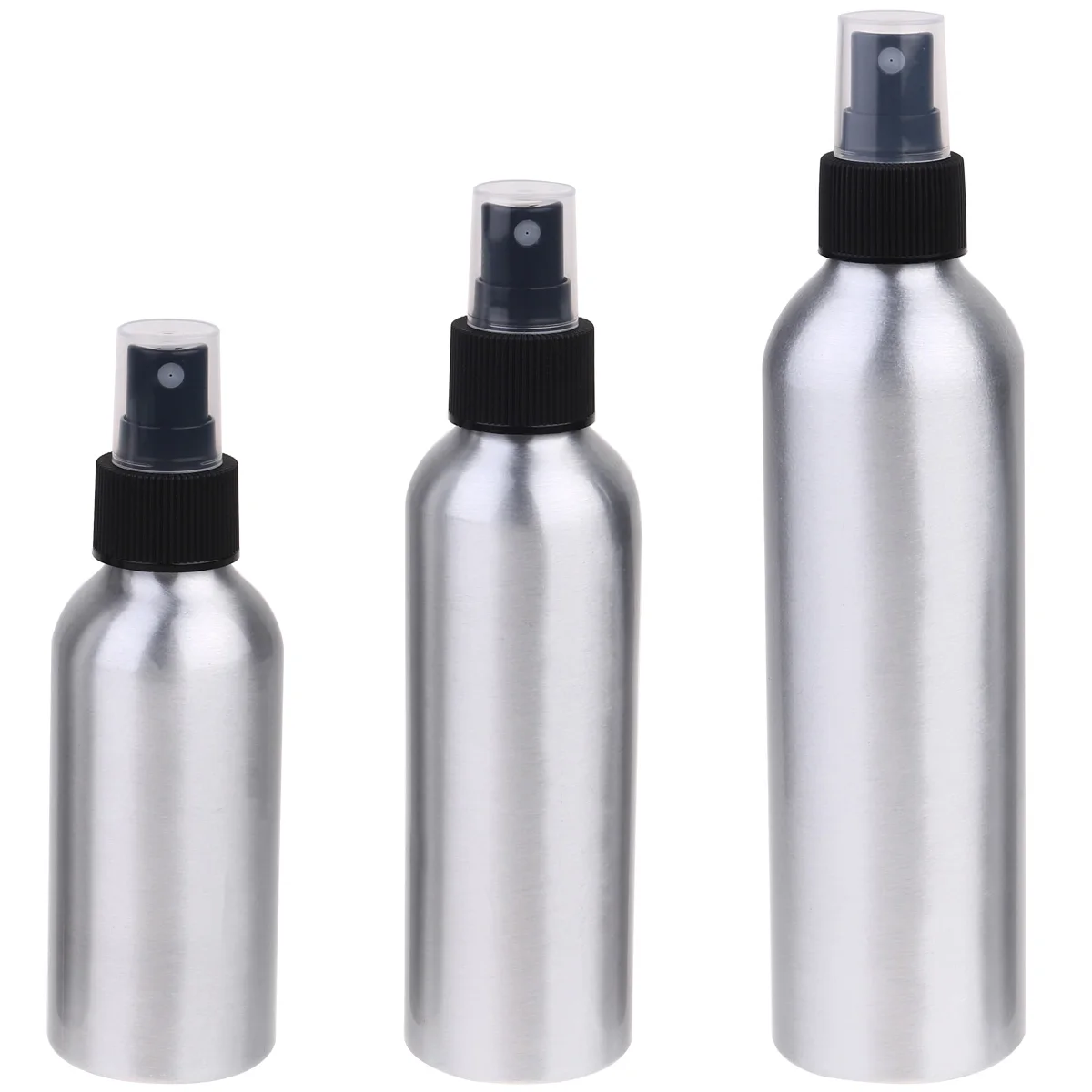 

3pcs Portable Disinfection Spray Bottles Aluminum Travel Containers for Perfume Makeup Refillable Long Lasting