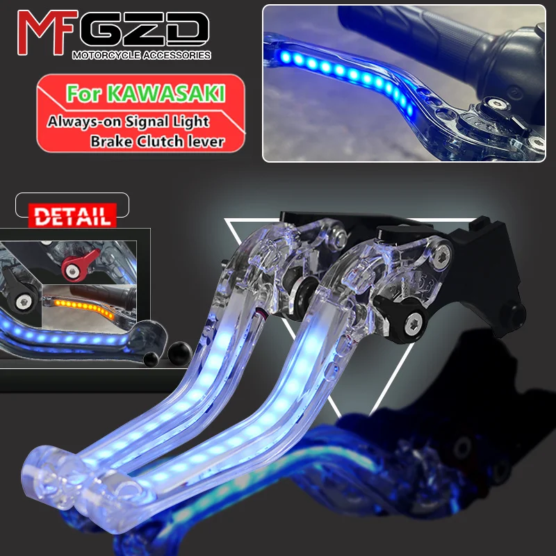 

High Quality Motorcycle Accessories Light-up Adjustable Brake clutch Handle levers For Ninja 650 ER-6F ER-6N Versys650 2009-2016