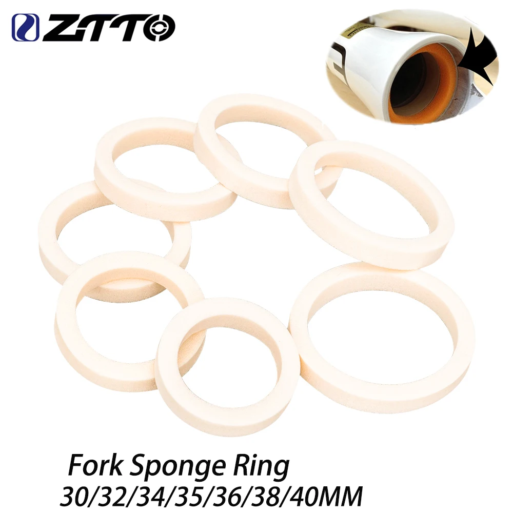ZTTO Bicycle Shock Absorber Fork Sponge Ring 30/32/34/35/36/38/40mm Dust Seal Oil Seal Lubrication Sponge Ring MTB Bike Parts