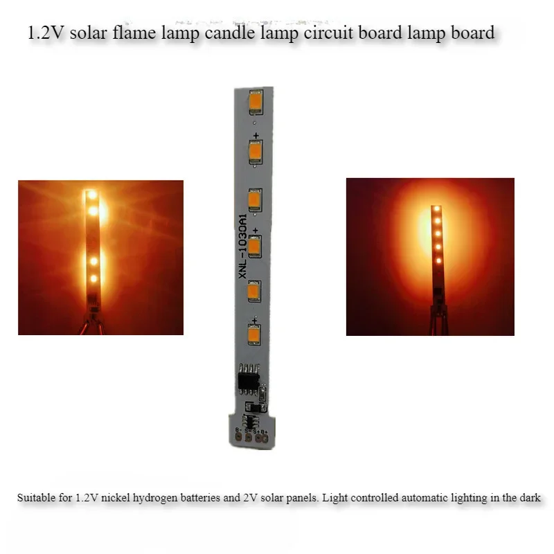 Solar Candle Lamp Circuit Board 1.2V Solar Flame Lamp Board Flame Lamp Circuit Board Suitable for 1.2V Nickel Hydrogen Battery