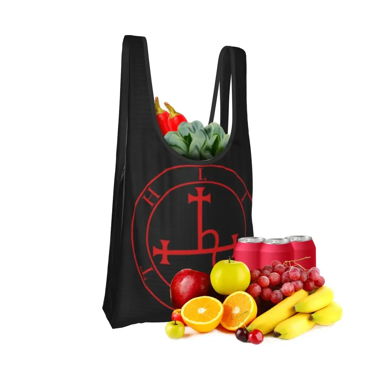 Lilith La Madre Oscura Sigillo Of Lilith The Dark Mother-Seal Portable Tote Bags Reusable Shoulder Shopper Bag Groceries Handbag