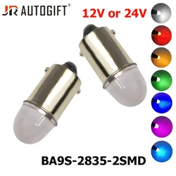 10PCS Car Ba9s Socket T4w 2835 SMD 2 LED Auto Wedge Marker Light Bulb DC12V/24V White Red Blue Lamps High Quality