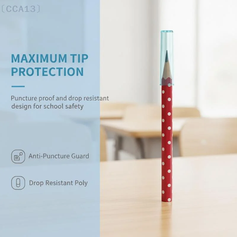 Plastic Pencil Cap Protectors 50Pcs Assorted Mixed Color Anti-break Pencil Tip Covers for Students Classroom Office Stationery