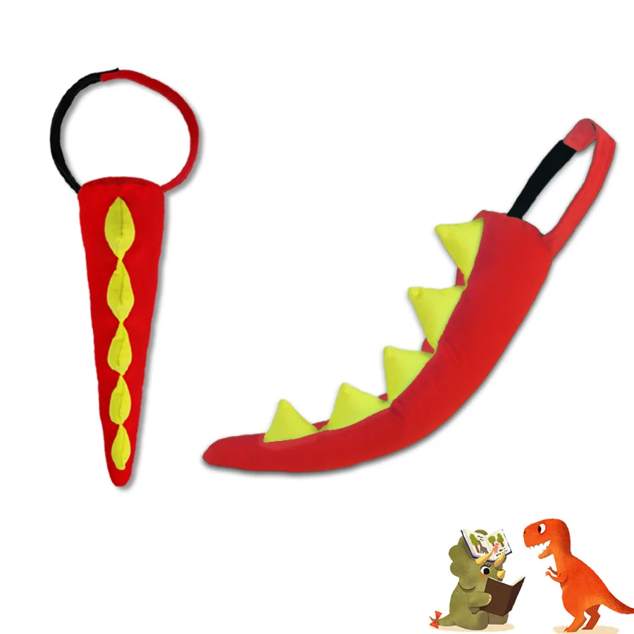 Dragon Tails Dinosaur Costume accessori Dragon Tail Theme Party Dress Up - Animal Tails for Halloween Cospaly Dres Up Set