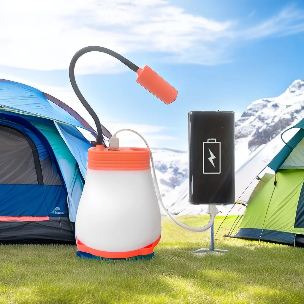 

Многофункциональный водонепроницаемый USB-перезаряжаемый кемпинговый фонарь со светодиодным источником света и корпусом из ABS-пластика для походов, палаток и активного отдыха