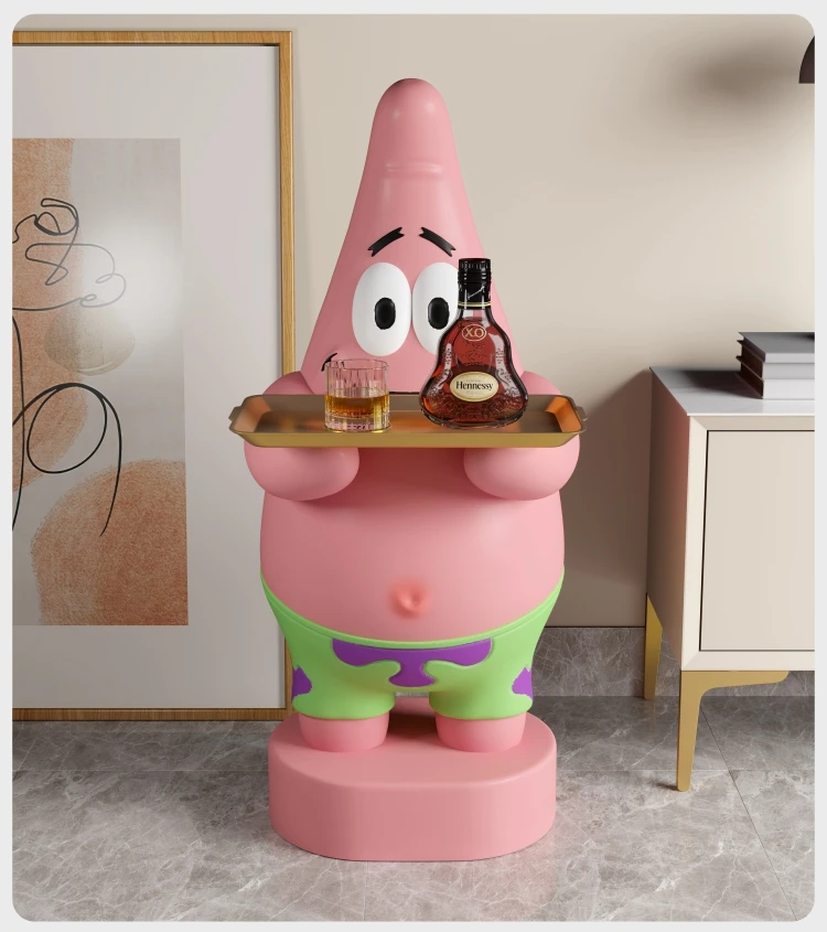 كارتون باتريك ستار دمية اليد مكتب الصبي الزينة الإبداعية السرير ترحيب مدخل الفن الطابق الحلي الكبيرة