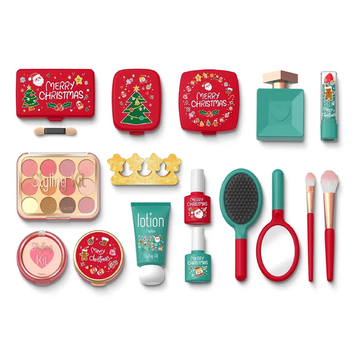 子供用おもちゃの化粧品セット クリスマス限定版 ギフトボックス ハウスプレイおもちゃ ロールプレイング 女の子向けビューティーおもちゃセット ギフト