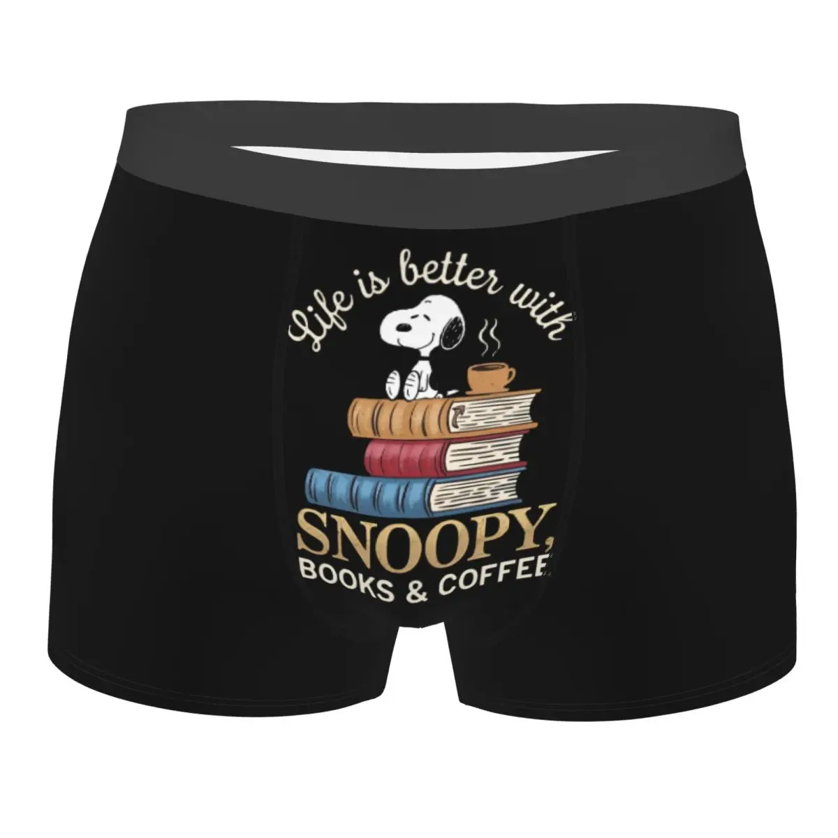 

Custom Cute Cartoon Snoopy Underwear Male Print Boxer Briefs Shorts Panties Soft Underpants
