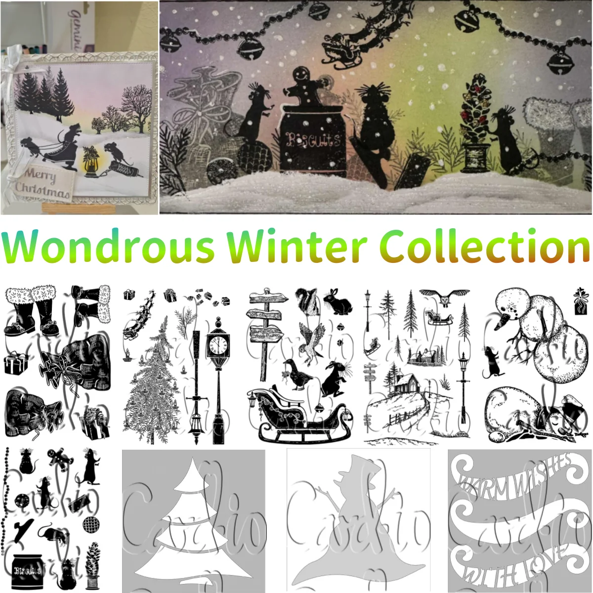 

2025 New Christmas Clear Stamps Stencil DIY Scrapbook Embossed Handcraft Paper Card Album Craft Template Supplies Decoration