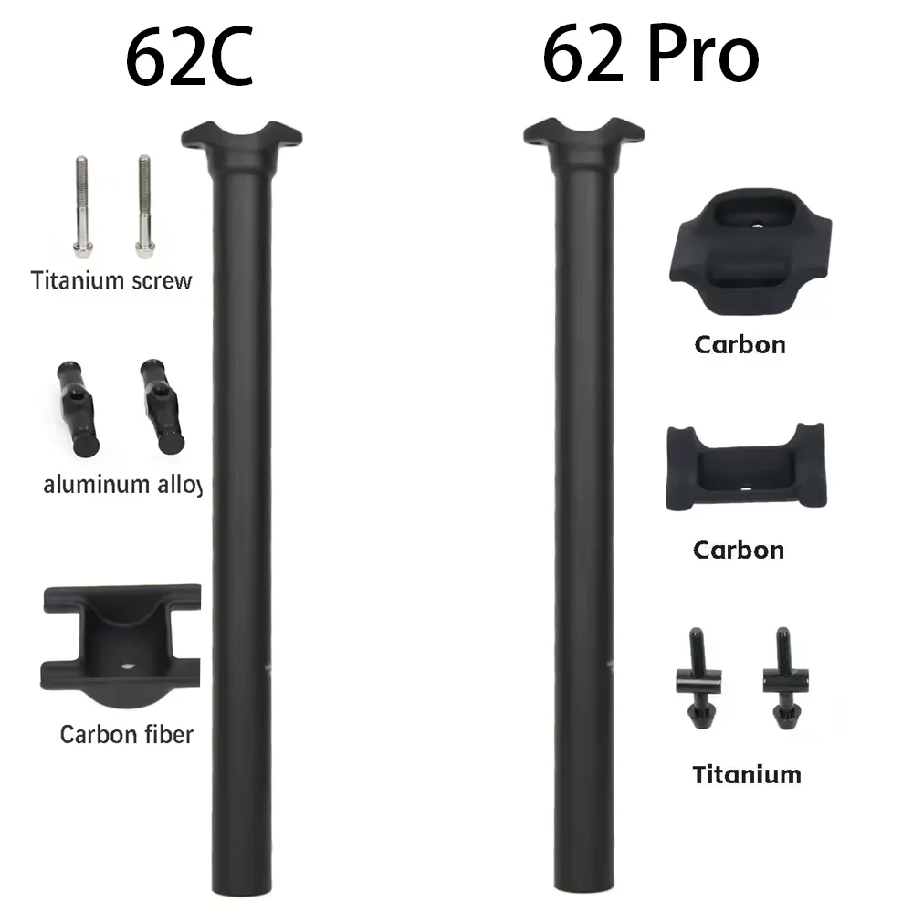 ELITA ONE Carbon Bicycle Seat Post Lightweight 135g Titanium Screws Compatible with 25.4/27.2/30.9/31.6mm Bikes MTB Road Bike