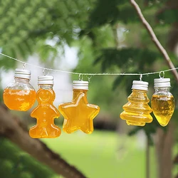 Christmas Tree Ornament Fillable Booze Water Bottle Bulbs Shape Plastic Clear Christmas Ball Bell Pendant Home Xmas Party Decor