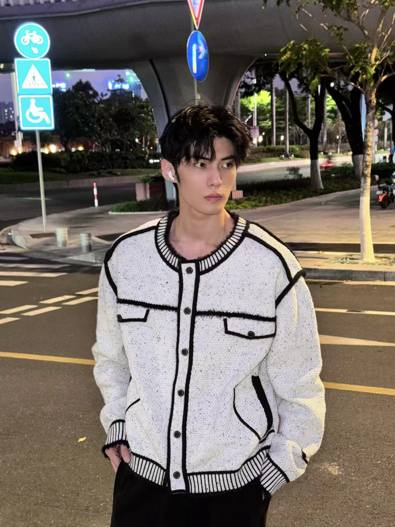 

Мужской кардиган-свитер: осенне-зимняя коллекция, высококачественный дизайн, стильная вязаная верхняя одежда в ретро-стиле из полиэфирного волокна