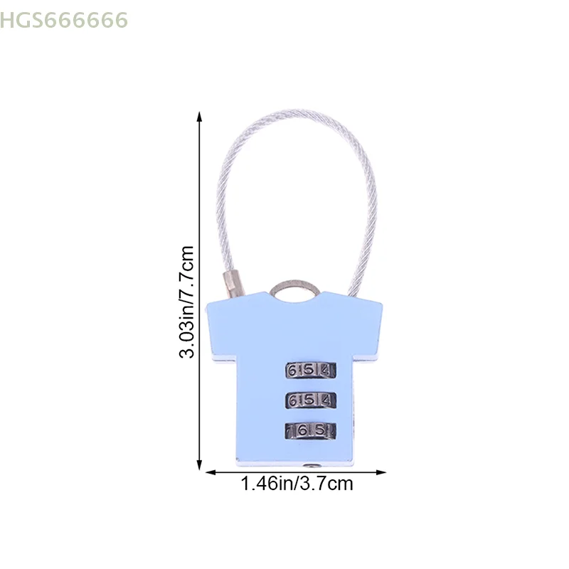 

Zinc Alloy Circular Wire Rope Password Lock for Luggage Suitcase And Backpack - New Security Padlock