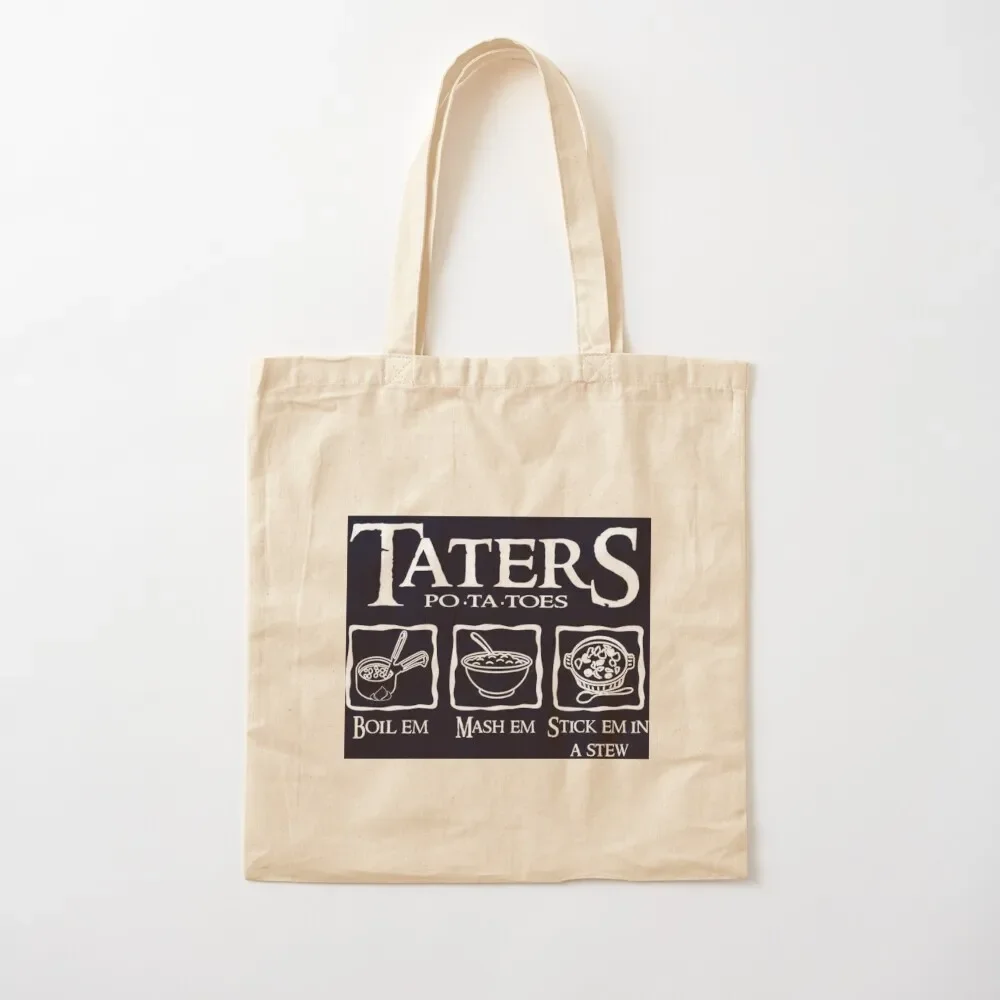 

Taters Potatoes Tote Bag tote bags aesthetic canvas tote bags eco pack Bag