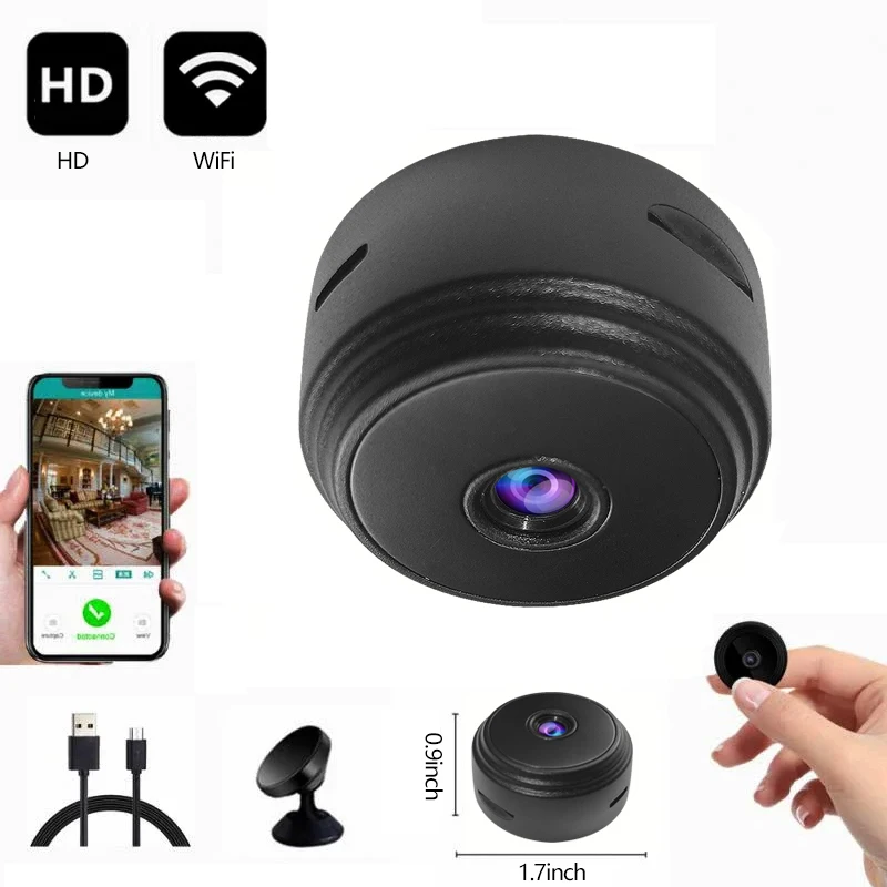 

Мини-камера Wi-Fi 1080p HD, беспроводная микро-видеокамера, диктофон, IP-камера для видеонаблюдения, компактная портативная камера для удаленного мониторинга