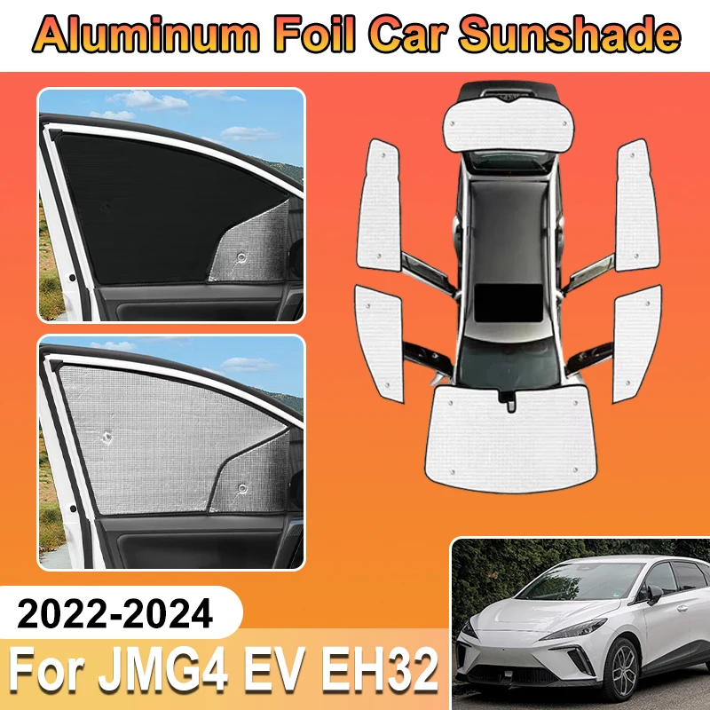 

For MG4 EV Accessories MG Mulan EH32 2022 2023 2024 Car Coverage Sun Shade Window Al Foil Cover Aluminium Foil Visor Heat Shield