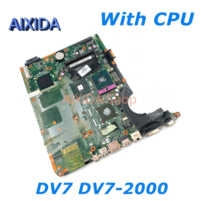 AIXIDA 516292-001 DAUT3DMB8D0 Mainboard For HP Pavilion DV7 DV7-2000 Laptop Motherboard HD4500 GPU PM45 DDR2 With CPU full test