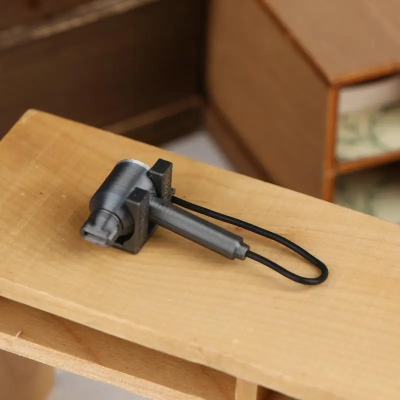 Miniature Wall Mounted Hair Dryer 1/12 Scale Dollhouse Micro Ornament Realistic Mini Model for Home Decoration