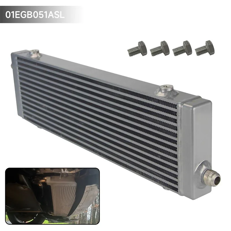 

Universal Large Bar and Plate Single Cross Flow Oil Cooler 18.5"x5.5"x1.58" Core