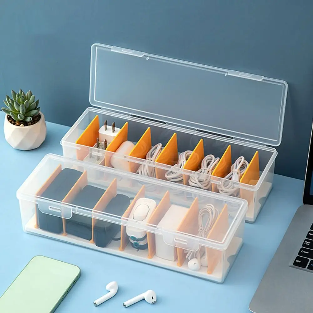 Clear Card Storage Box Adjustable Divider Dustproof Lid Organizer for Cards Removable Divider Compartmentalized