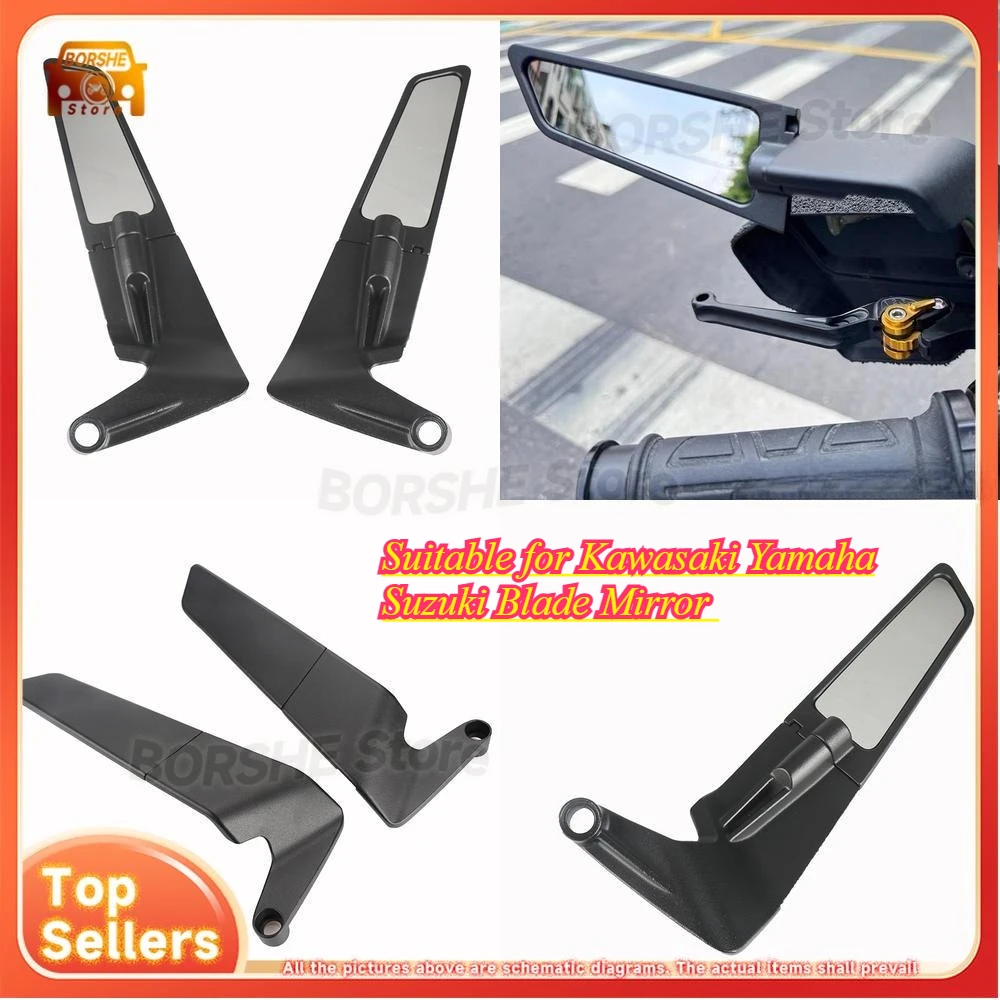 

Motorcycle Rearview Mirror Adjustable Stealth Wing Mirror Universal Fit Suitable for Kawasaki Yamaha Suzuki Blade Mirror