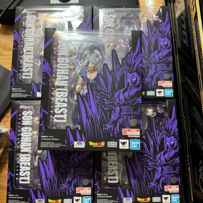 

Bandai Original In Stock S.H.Figuarts SHF Dragon Ball Z 2025 SDCC Great Ape Vegeta Son Gohan Beast Аниме Модель Совершенно новая в упаковке