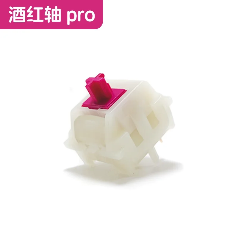 

KTT Wine Red Pro Switch V3 5-контактный линейный пользовательский механический переключатель клавиатуры HIFI RGB SMD 37gf 43gf Factory Lubed для игрового комплекта
