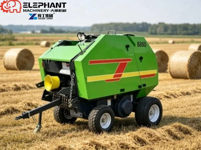 Combined Silage Baler And Wrapper Machine With Engine Motor Gearbox Animal Feed Corn Straw Hay Baling Packing Equipment