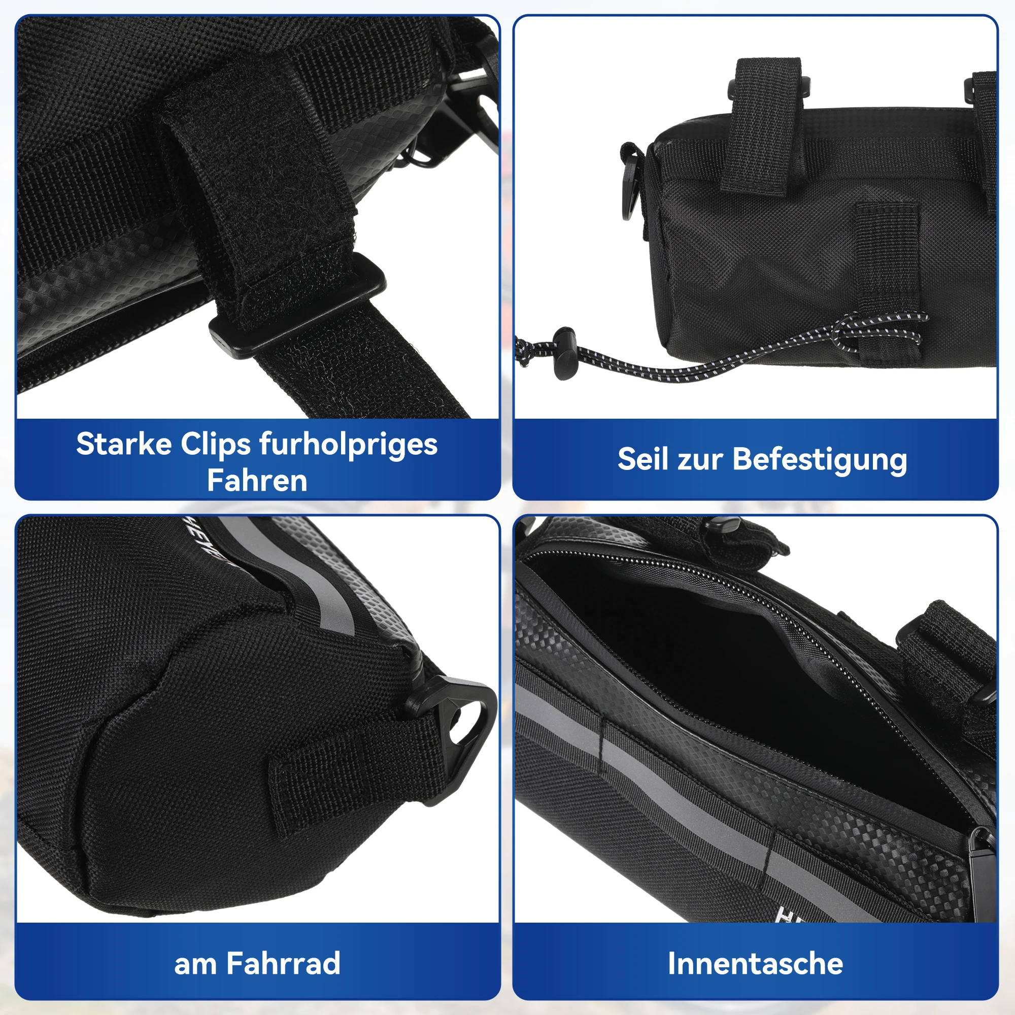 

Essentials Safe With Waterproof Bicycle Handlebar Bag Widely Waterproof Bicycle Bag Large Capacity Black