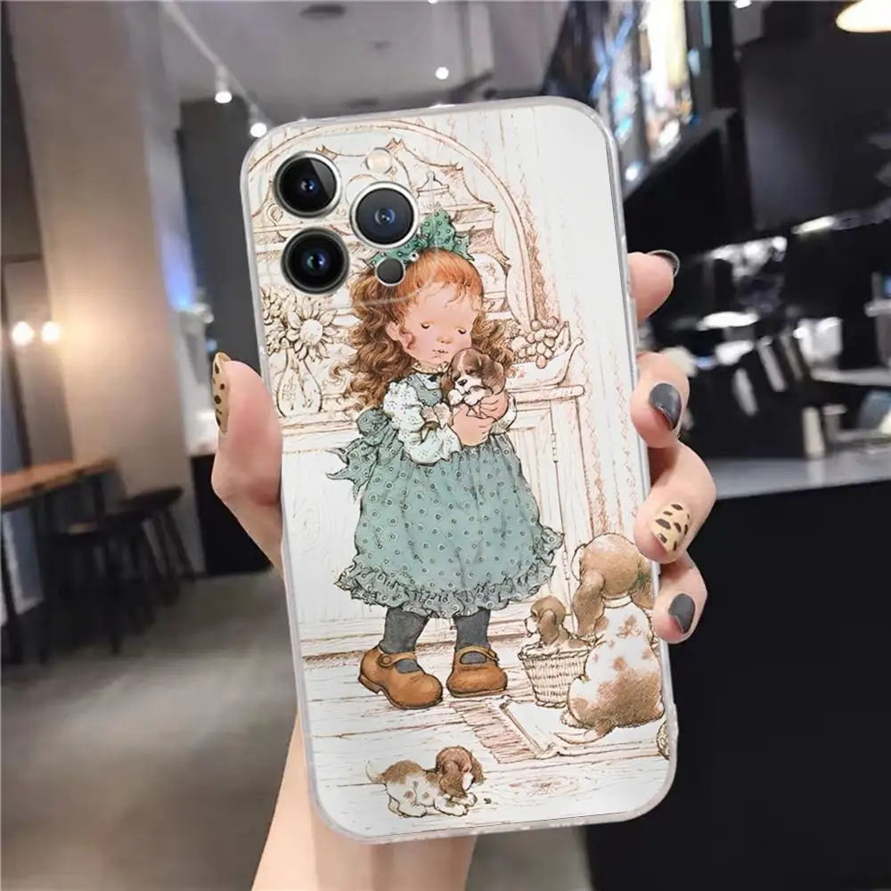 Sarah Kay Girls cute Phone Case For iPhone 15 14 11 12 13 Mini Pro XS Max Cover 6 7 8 Plus X XR SE 2020 Funda Shell