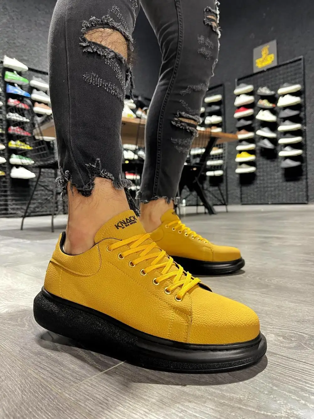 

Knack high Sole Casual Shoes 045 Yellow (Black Base)