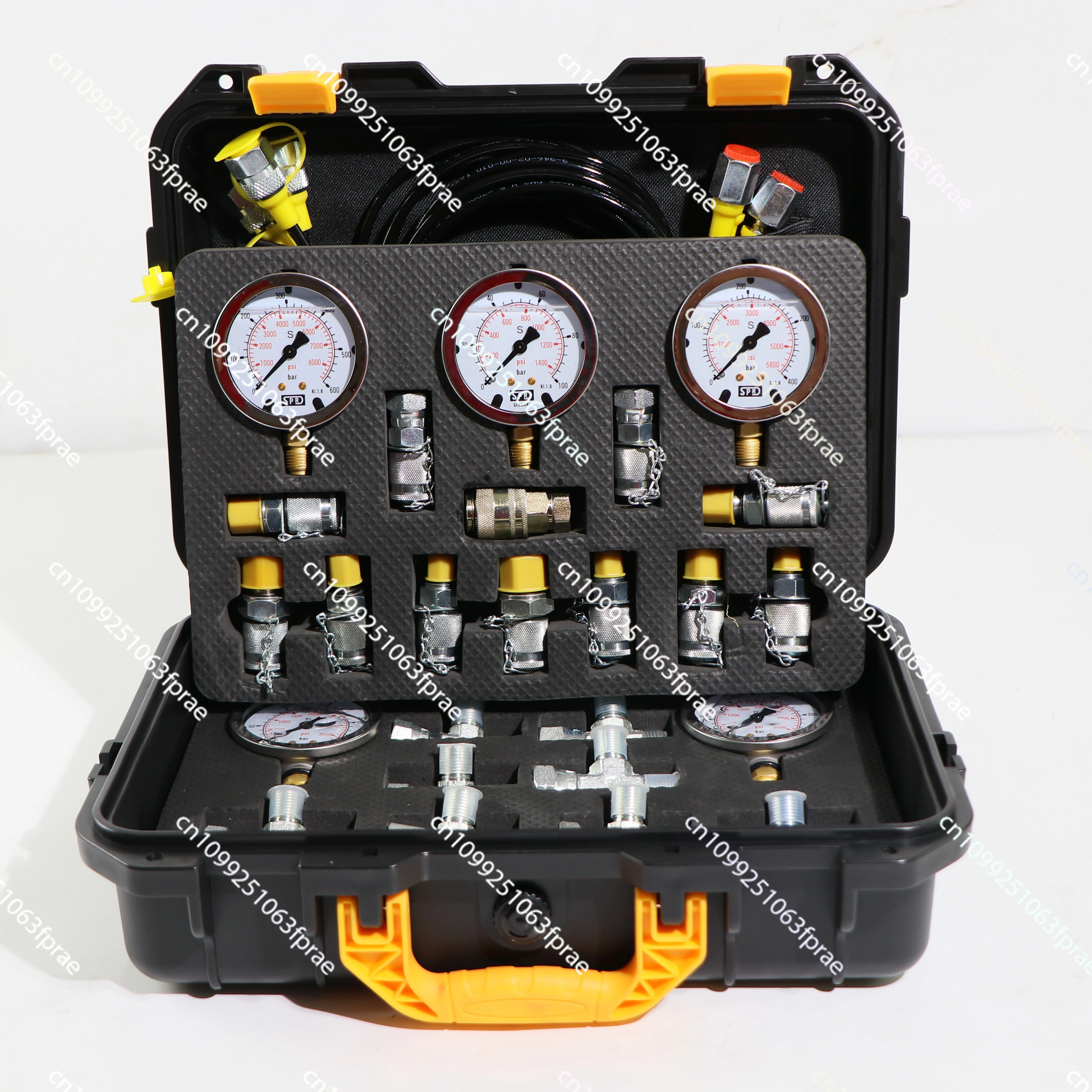 

Hydraulic test Kit 5 test Hose 5 Pressure Gauge 12 test Joint 8 Tee Joint