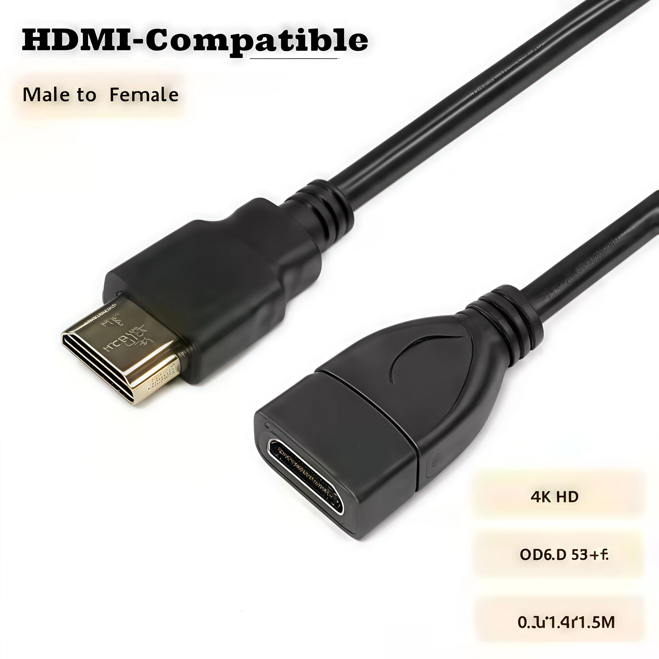 HDMI 2.0 Extension Cable(Male to Female)4K 60Hz HDR -High-Speed HDMI Extension Cord for PS5,Xbox Series X/S,PC,Monitor, HDTV