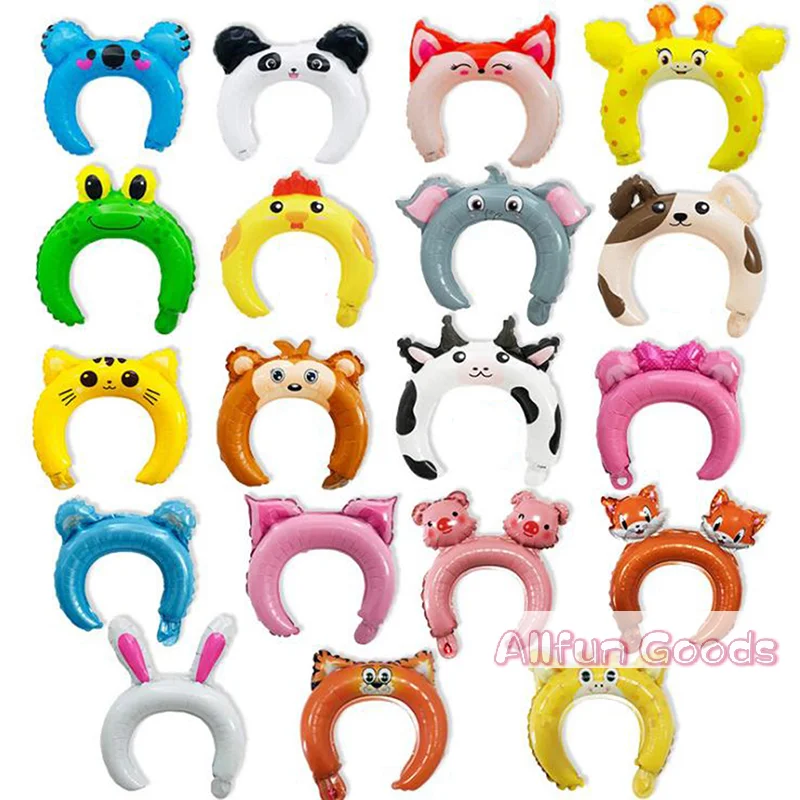 [TG835]20Pcs Cute Headband Foil Balloon Animal Balloon Children's Toys Party Decor